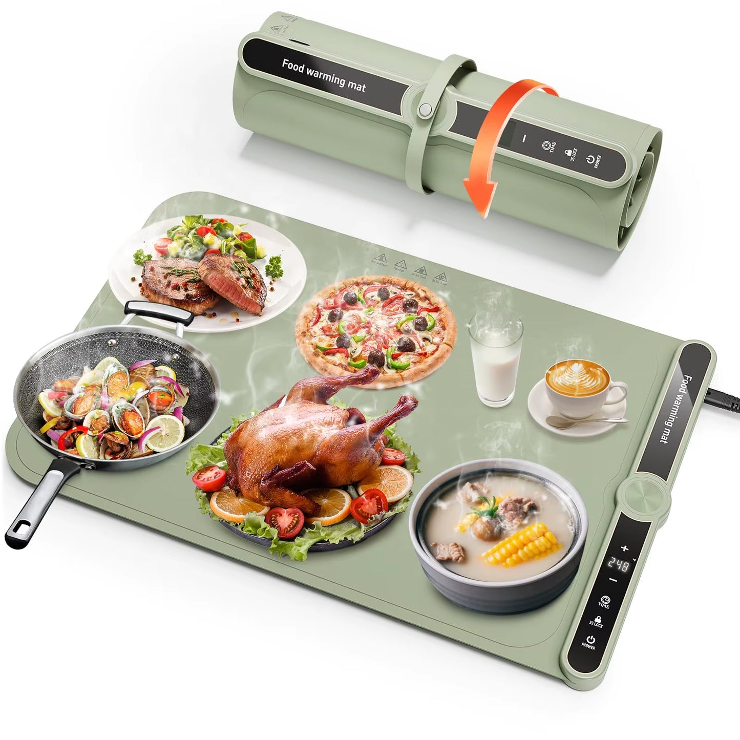 Warming Mat for Food,Food Warming Mat,Electric Warming Tray for Buffets Party and Home Daily Use,Heating Fastly in 10S,Portable