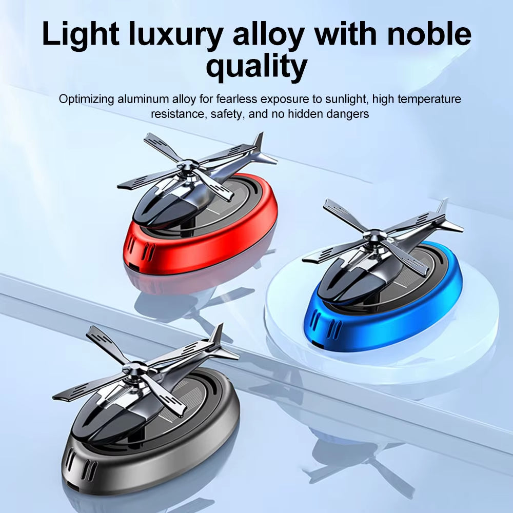 Solar Car Air Freshener Perfume Helicopter Decoration Interior Decoration Solar Car Rotating Aromatherapy Perfume Diffuser