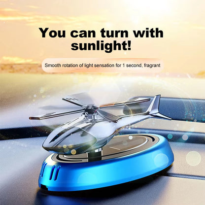 Solar Car Air Freshener Perfume Helicopter Decoration Interior Decoration Solar Car Rotating Aromatherapy Perfume Diffuser