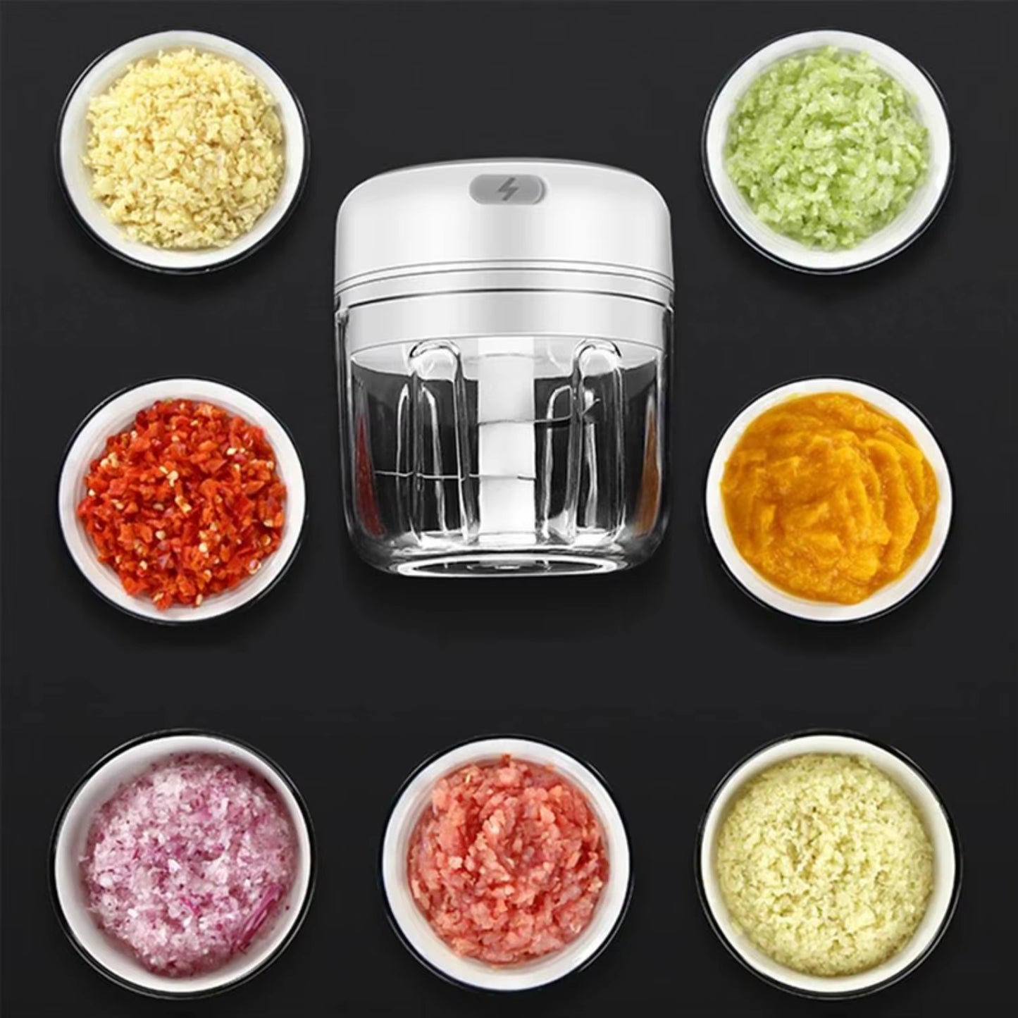 100/250Ml Mini USB Wireless Garlic Masher Press Mincer Vegetable Chili Meat Grinder Food Chopper Kitchen Accessories